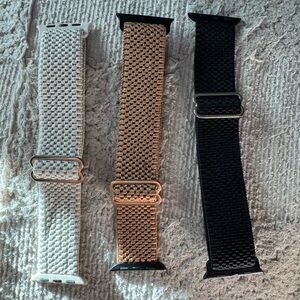 Stylish Woven Watch Bands Set. Fits Series 4 Apple Watch